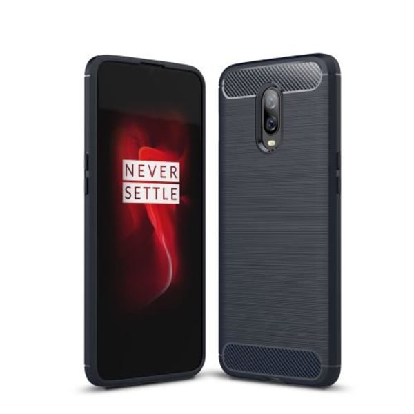 Hiiliharjattu Flexicase-suojus OnePlus 6T:lle - Sininen Blue