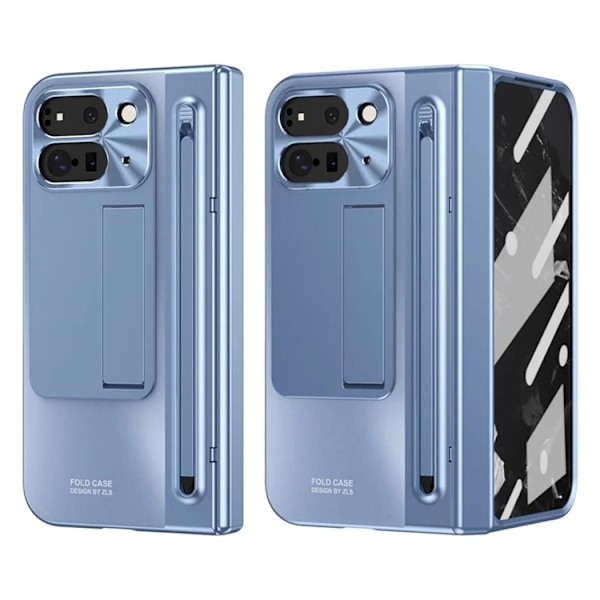 Mobilskal till Google Pixel 10 Pro Fold Kickstand Hinge PC - Blå Blå