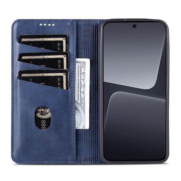AZNS Xiaomi 13 5G Flip Plånboksfodral Konstläder - Blå