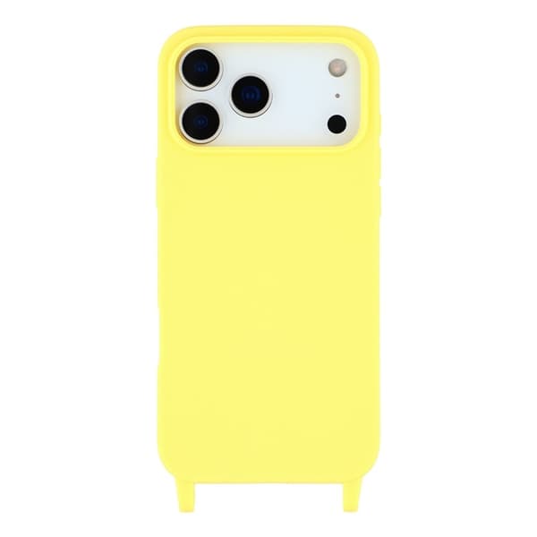 Mobilskal till iPhone 17 Pro Max TPU med Hål för Rem - Gul Gul