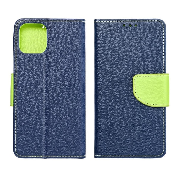 Fancy Wallet etui til Samsung A02S navy/lime