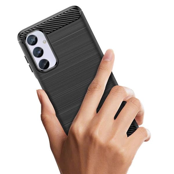 Telefontaske til Galaxy M54 Carbon Flexible - Sort Black