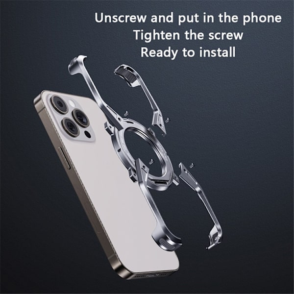 Mobilskal till iPhone 15 Pro Max Bumper Frameless Silver