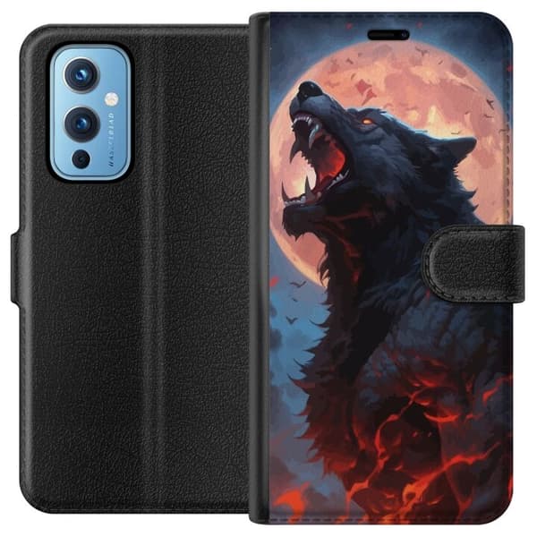 Plånboksfodral till OnePlus 9 med Ylande varg