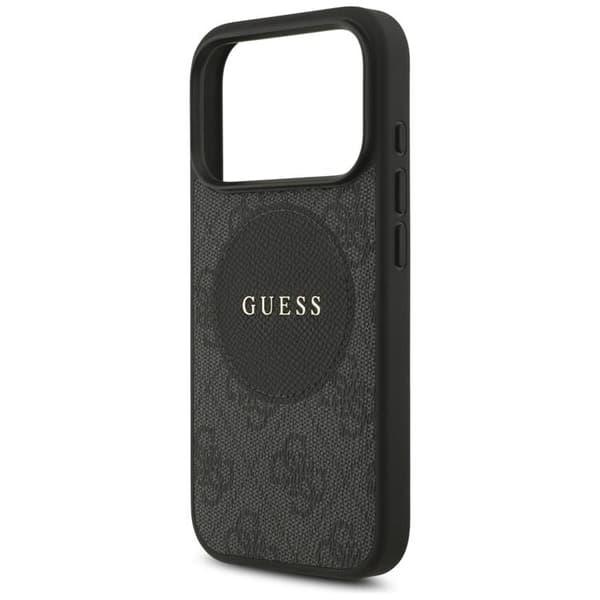 Guess telefontaske til iPhone 17 Pro MagSafe 4G Circle Classic Logo - Sort Svart