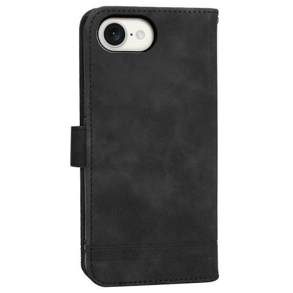 DIERFENG DF-03 iPhone 16 Plånboksfodral i Konstläder - Svart