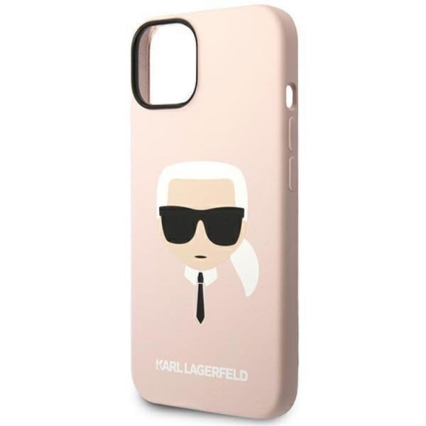 Karl Lagerfeld iPhone 14 Plus Skal Magsafe Silicone Karl`s Head - Rosa