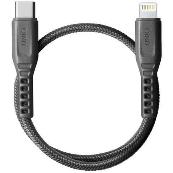 Uniq USB-C til Lightning Kabel Flex Nylon 30cm 18w - Sort