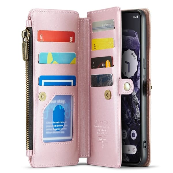 CASEME Plånboksfodral Konstläder till Google Pixel 8 - Rosa