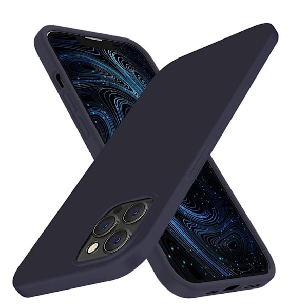Liquid Silicone Skal iPhone 13 Pro - Mörk Blå Blå