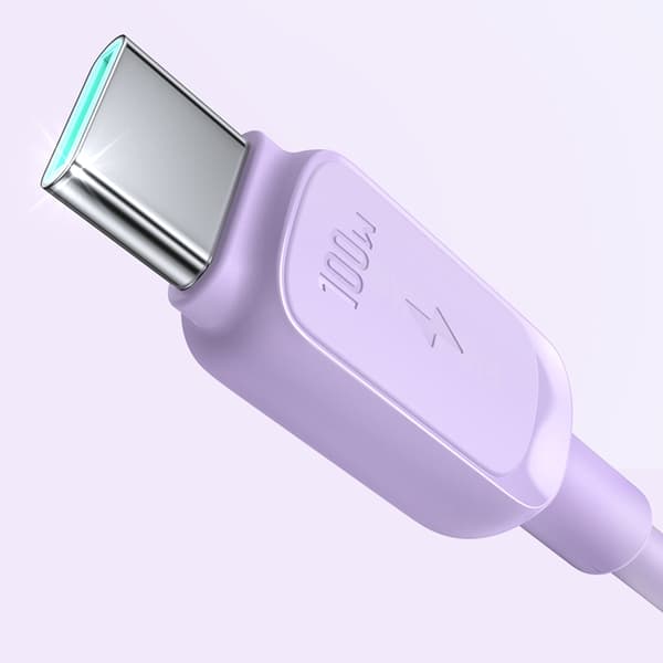 Joyroom USB-C til USB-C Kabel 100W 1.2m - Lilla Lila