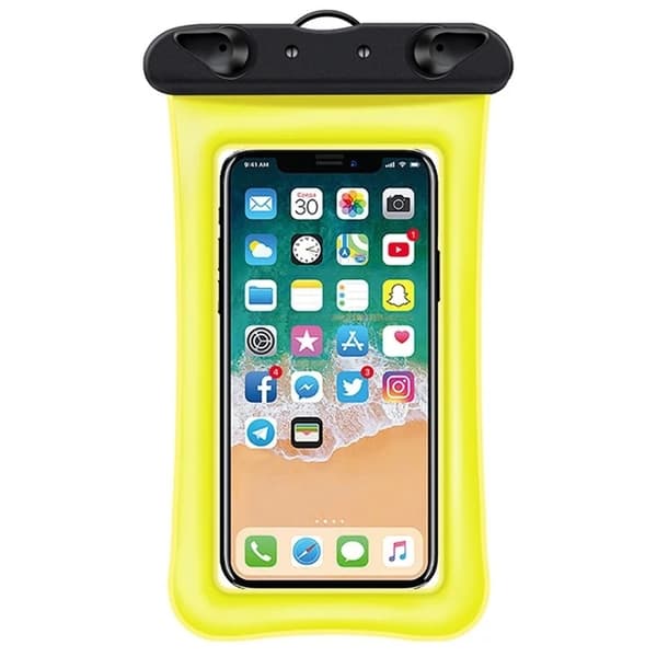 Vattentät Mobilfodral max 7.2" med Snöre - Vit Vit