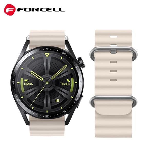 Forcell Galaxy Watch Armband (20mm) FS01 - Beige Beige