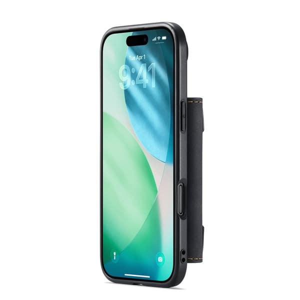 DG.MING iPhone Air Konstläder Plånboksfodral PU + PC + TPU - Svart