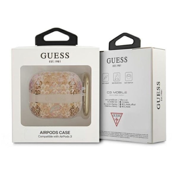 Guess AirPods 3 Cover Paisley Strap Collection - Guld