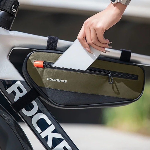 Rockbros Cykelväska för Ram 1,7 L - Grön/Svart