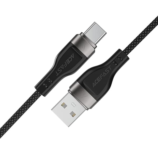 Acefast USB-A - USB-C 3A Kabel 1.2m Magnetic Braid - Svart Svart