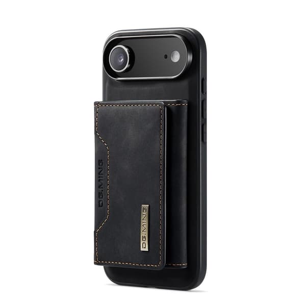 DG.MING iPhone Air Konstläder Plånboksfodral PU + PC + TPU - Svart