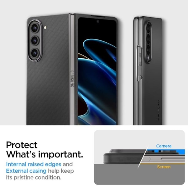 Spigen Galaxy Z Fold 5 Mobilskal Airskin Pro - Svart