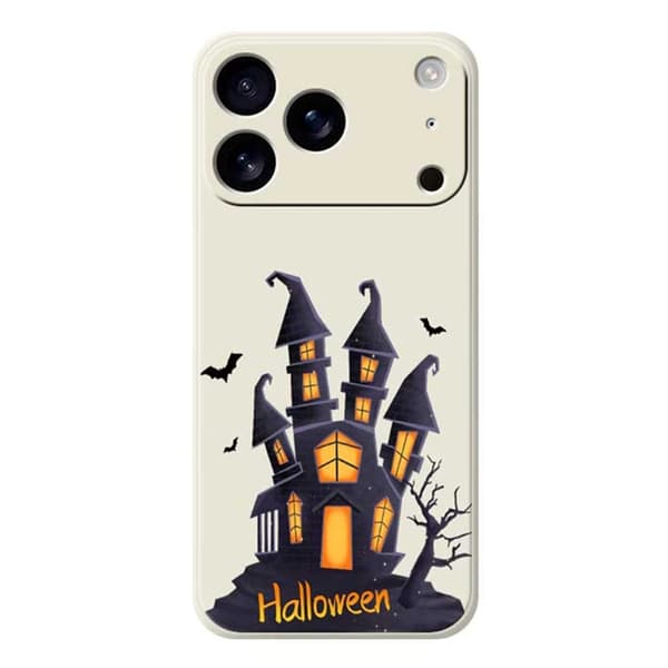 Mobilskal till iPhone 17 Pro Max med Halloween Castle TPU - Beige Beige