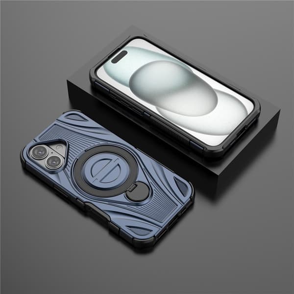 Mobilskal till iPhone 16 MagSafe Magnetic Kickstand - Blå Blå