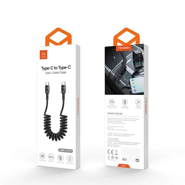 MCDODO USB-C - USB-C 60W Kabel 0.43m PD MDD - Svart Svart