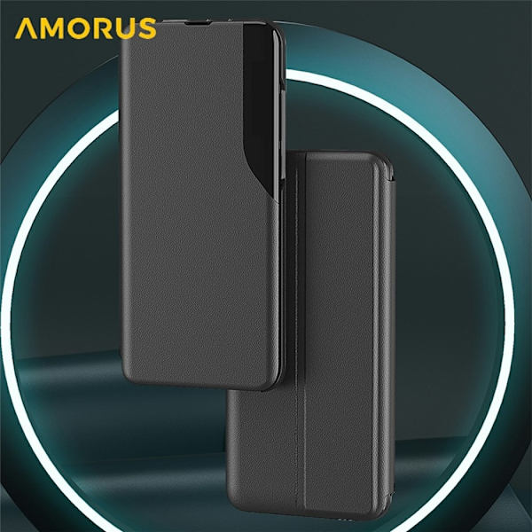 Amorus Mobilskal till iPhone 17 Folio Flip Stativ - Blå Blå