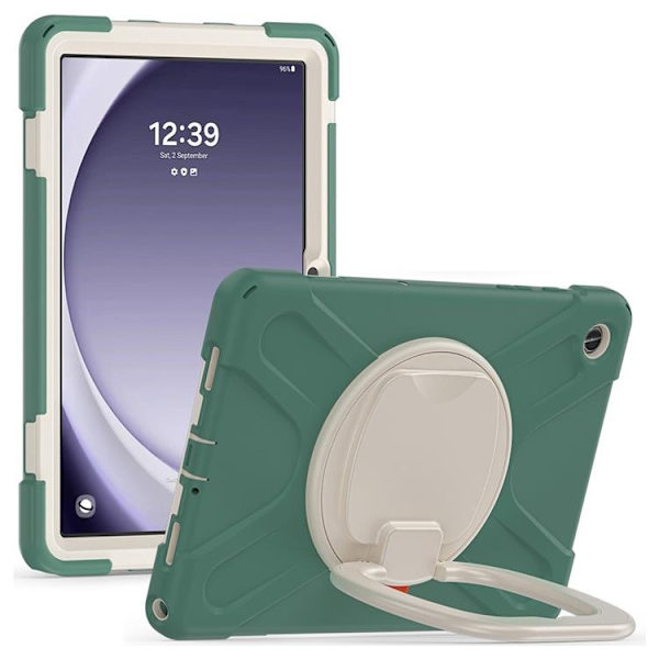 Mobilskal till Galaxy Tab A9 Plus Kickstand Handle Grip - Emerald Grön Grön