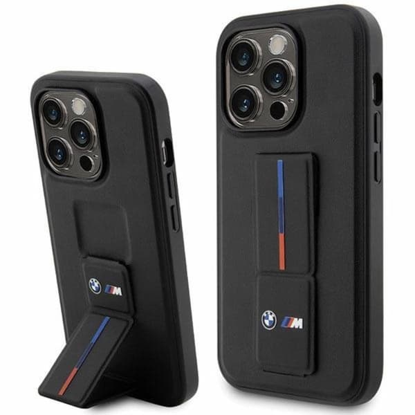 BMW iPhone 14 Pro Max Mobilskal Grip Hot Stamp - Sort Black