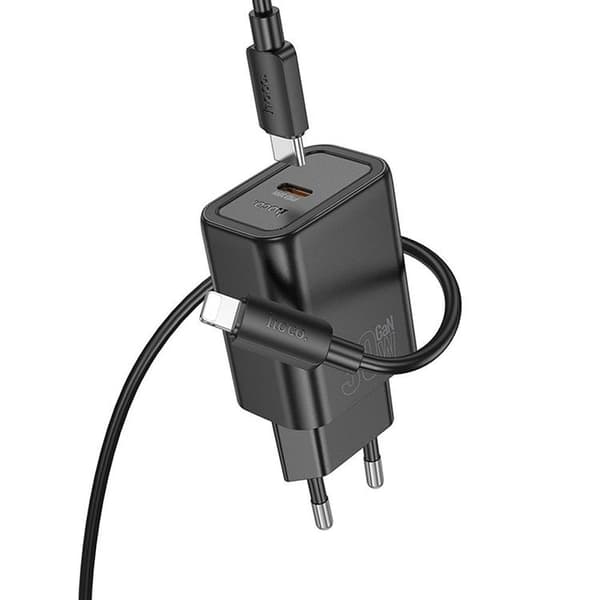 HOCO Hurtigoplader USB-C 30W USB-C/Lightning-kabel N62 PD QC Black