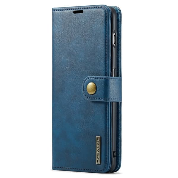 DG.MING OnePlus 11 5G Äkta Läder Plånboksfodral Detachable Magnet Blå