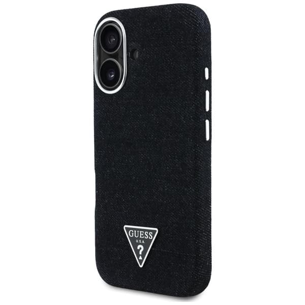 Guess Mobilskal till iPhone 16 MagSafe Denim Triangle Logo - Svart