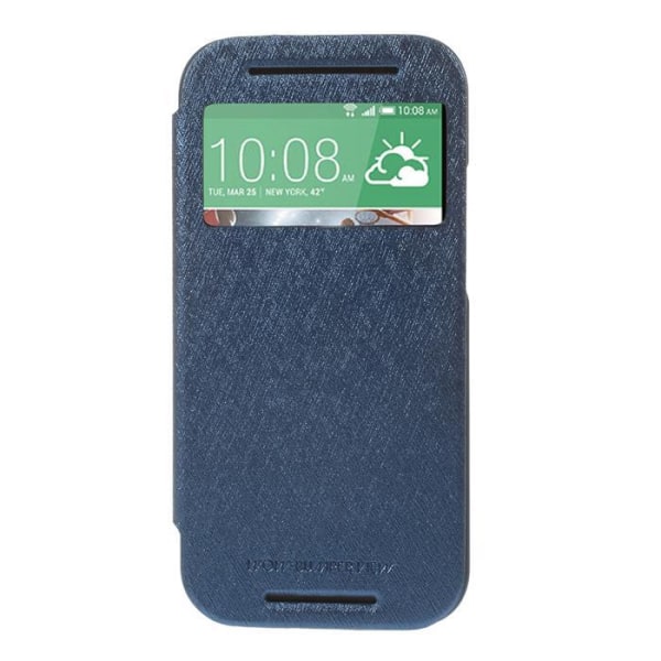 Mercury Bumper View Wallet Cover til HTC One M8 (2014) - Mørk Blue
