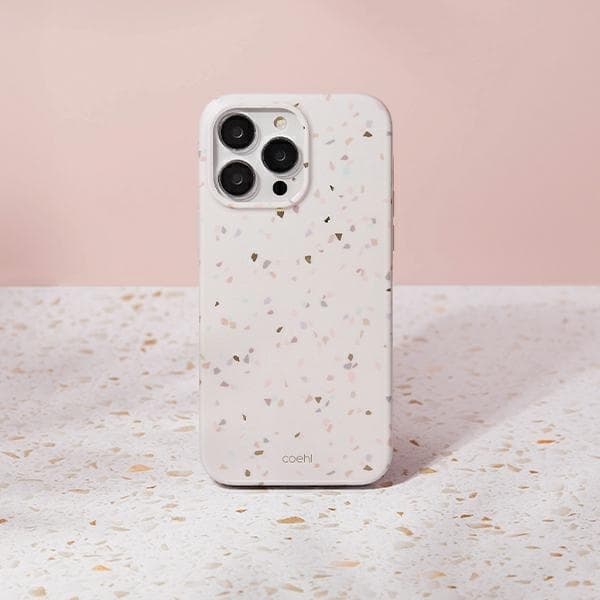 UNIQ Telefontaske til iPhone 14 Pro MagSafe Coehl Terrazzo - Sandsten