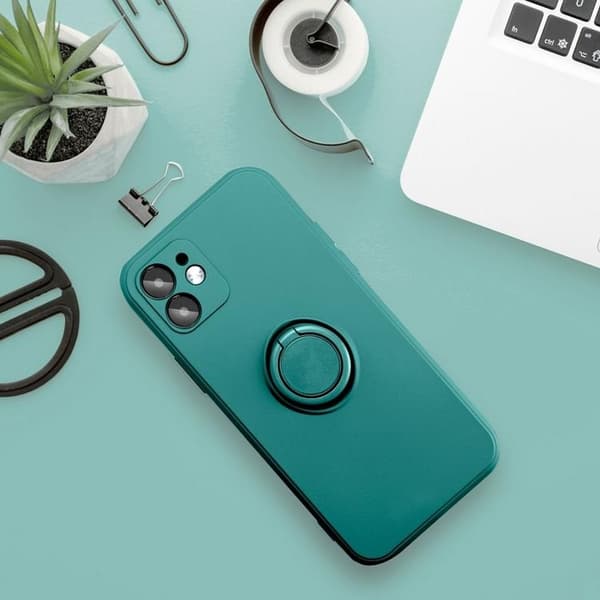 Mobilskal till iPhone 16e Silikon Ring - Grön Grön