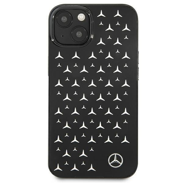Mercedes Cover iPhone 13 Silver Stars Mønster - Sort Black