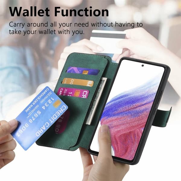 CASENEO MW-03 Plånboksfodral för Samsung Galaxy A06 4G - Konstläder - Grön