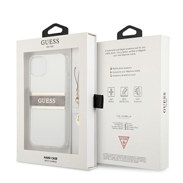 Guess Mobilskal till iPhone 13 mini MagSafe 4G Brown Strap Charm