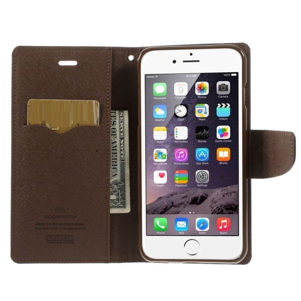 Mercury Fancy Diary Plånboksfodral till Apple iPhone 6(S) Plus - Svart