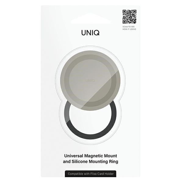 UNIQ Flixa Magnetic Base – Monteringsbas Grå/Flintgrå
