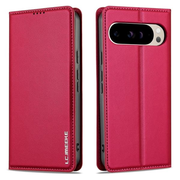 LC.IMEEKE L1 Series Google Pixel 9 Pro XL Plånboksfodral Konstläder - Röd