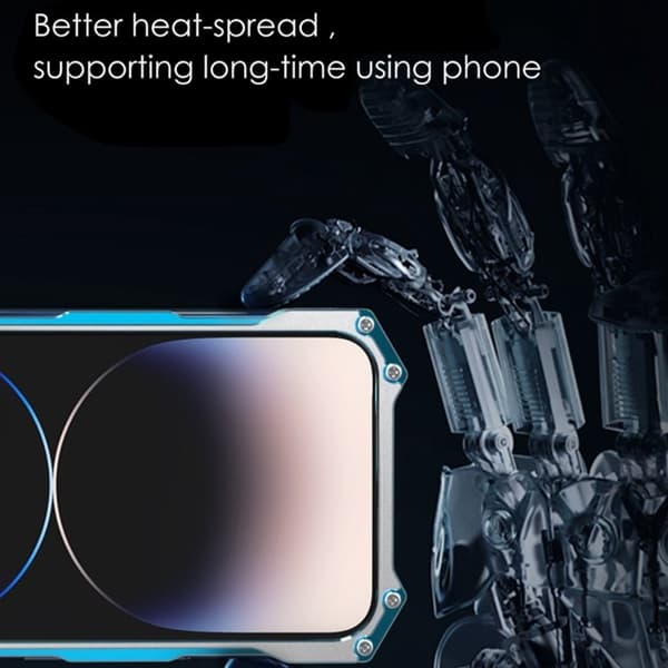 R-JUST Mobilskal till iPhone 14 Metall Anti-Drop Shockproof Svart