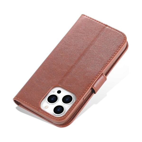 AZNS iPhone 14 Pro Max Plånboksfodral i Konstläder - Brun