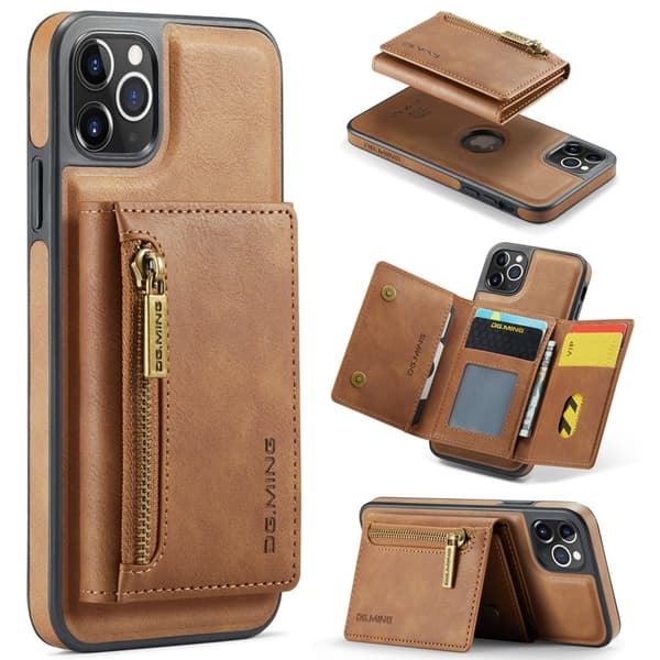 DG.MING M5 Series Mobilskal till iPhone 11 Pro Konstläder Magnetiskt Brun
