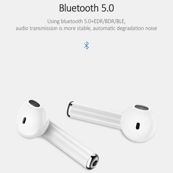 USAMS LU-serie Bluetooth Hörlurar 5.0 TWS - Vit