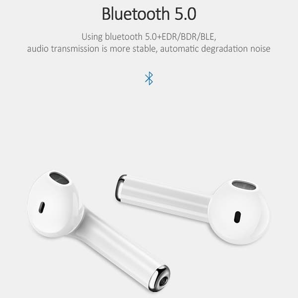USAMS LU-serie Bluetooth-hovedtelefoner 5.0 TWS - Hvid