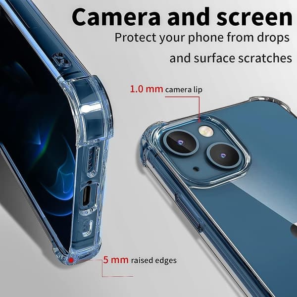 BOOM iPhone 14 -kuori ShockProof - läpinäkyvä Transparent