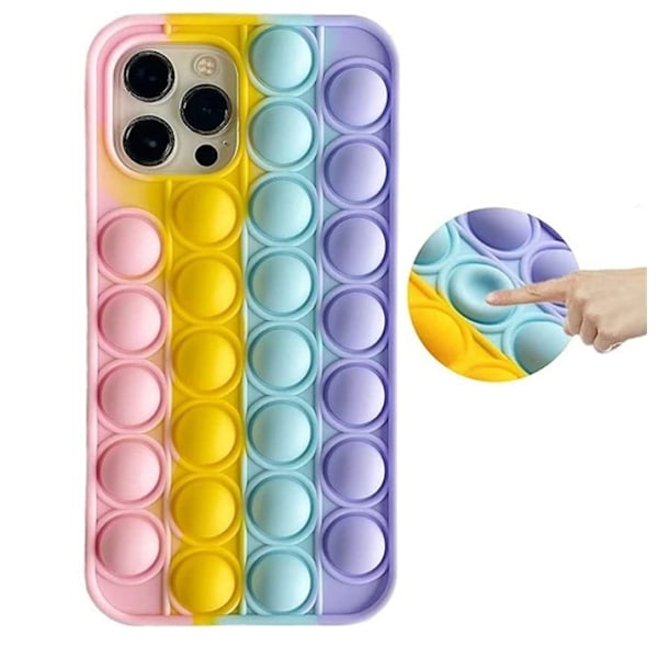 Pop it Fidget Multicolor Skal till iPhone 13 Pro Max Gul