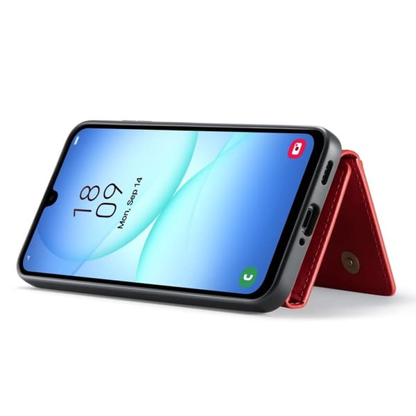 DG.MING Samsung Galaxy A17 5G Konstläder Plånboksfodral Röd