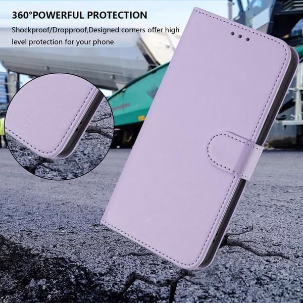 Sony Xperia 10 VII Konstläder Plånboksfodral Med Handledsrem - Lila Lila